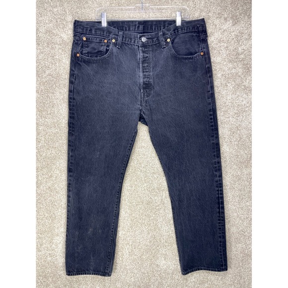 Levi's Other - Levi's 501 Original Fit Button Fly Jeans Mens 40x32 Faded Black Straight Denim